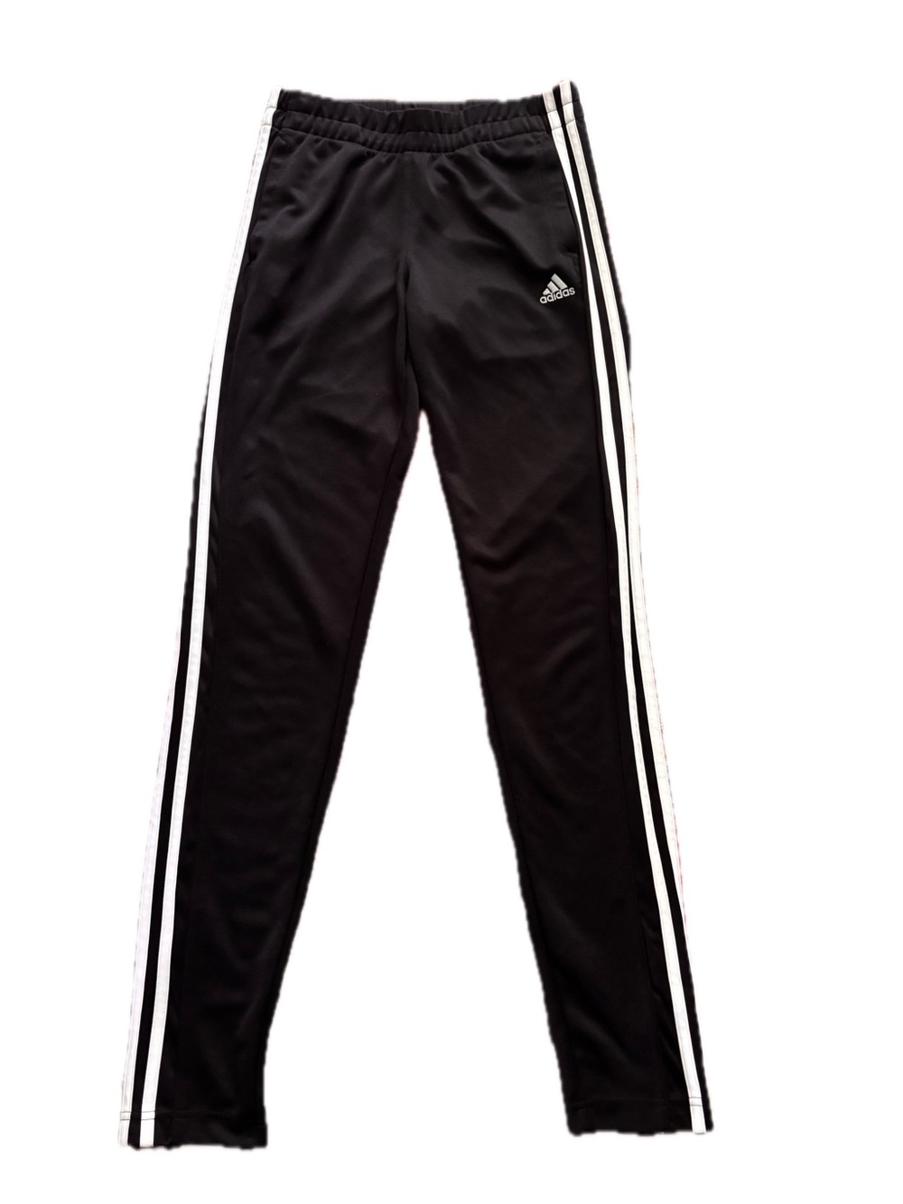 adidas - Black Ankle-Zip Track Pants with White Three-Stripe Detail